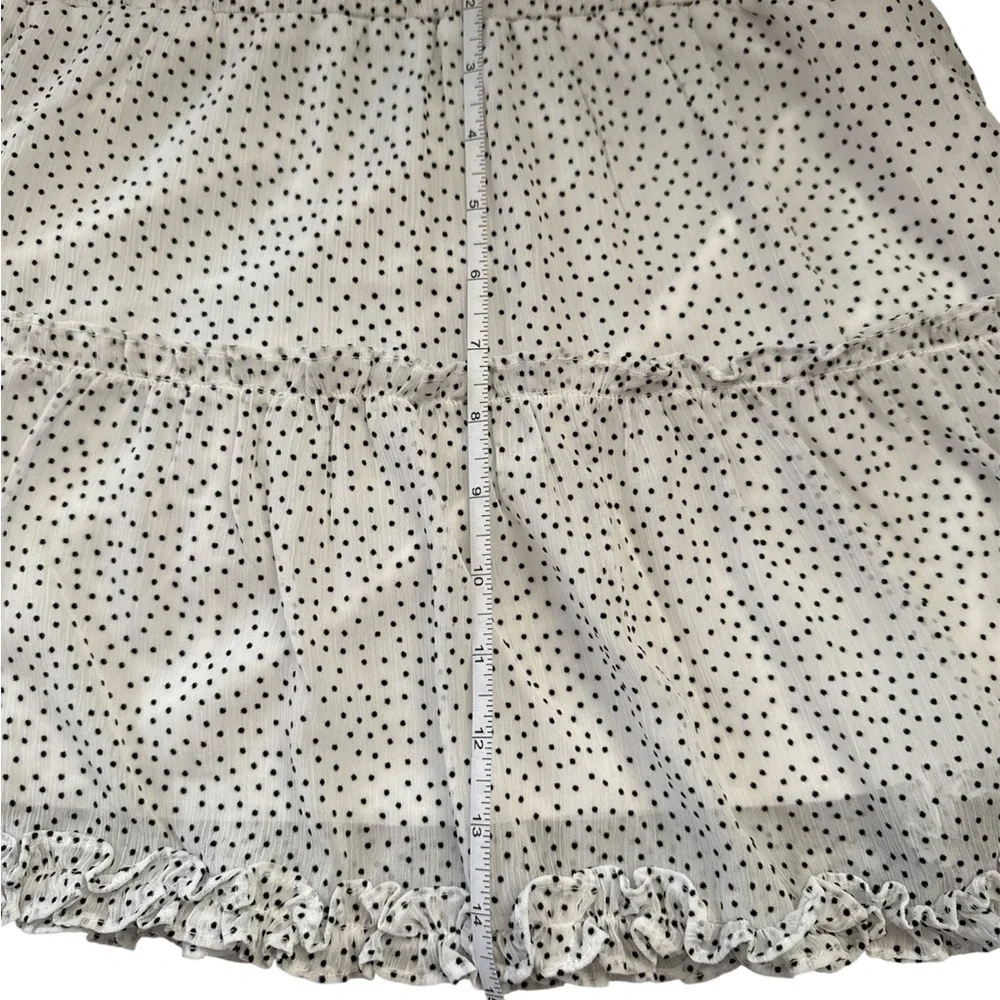 Trixxi‎ White and Black Polka Dot Mini Skirt